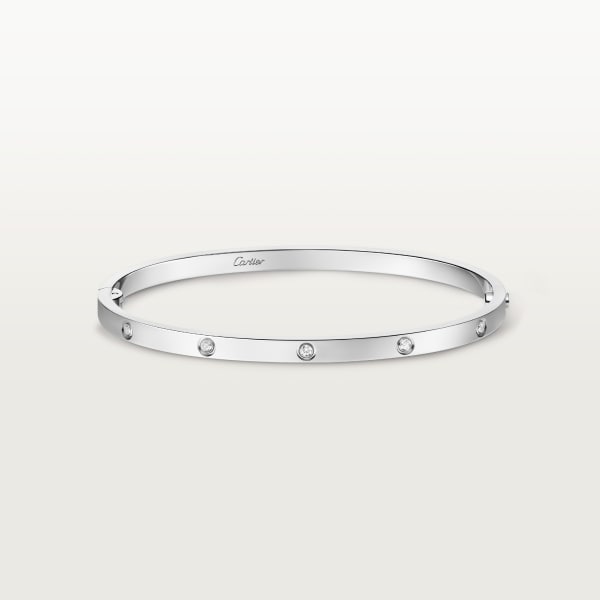 Love bracelet, small model, 10 diamonds White gold, diamonds