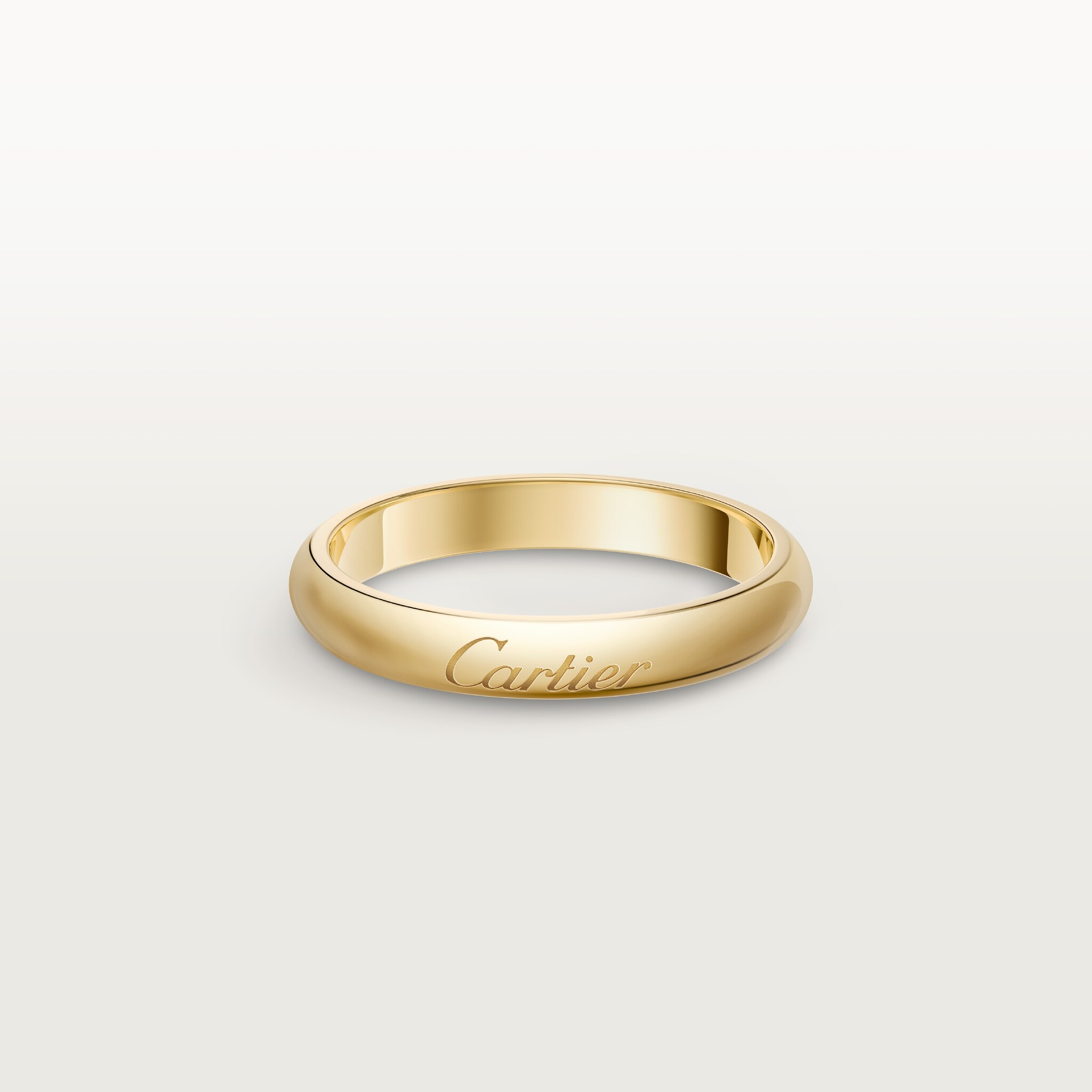 C de Cartier 結婚戒指，寬3毫米18K黃金