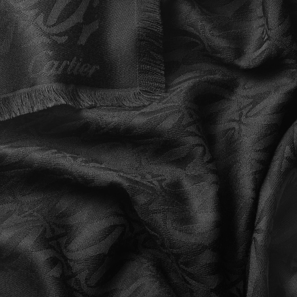 C de Cartier 披肩 羊毛及真絲