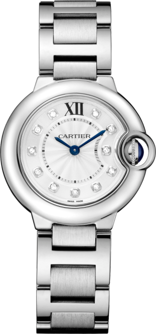 Cartier Ballon Bleu 28mm W6900651 V6F Rose Gold Silver Dial Seiko NH05A -  cchenwatch