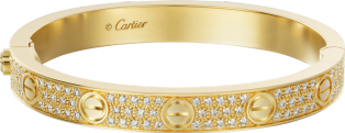 <span class='lovefont'>A </span> bracelet, diamond-paved Yellow gold, diamonds