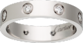 <span class='lovefont'>A </span> 結婚戒指，8顆鑽石 18K白色黃金，鑽石