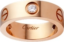 cartier triple ring with diamonds