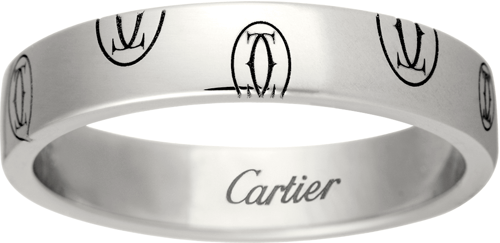 Logo de Cartier 結婚戒指白色黃金