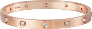 cartier love bracelet with 4 diamonds