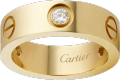 <span class='lovefont'>A </span> 戒指，3顆鑽石 18K黃金，鑽石