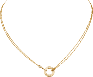 <span class='lovefont'>A </span> necklace, 2 diamonds Yellow gold, diamonds