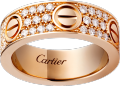 <span class='lovefont'>A </span> 戒指，鋪鑲鑽石 18K玫瑰金，鑽石