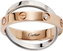 cartier 18k white gold love ring