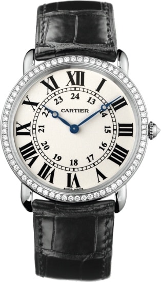 cartier watches 18k white gold