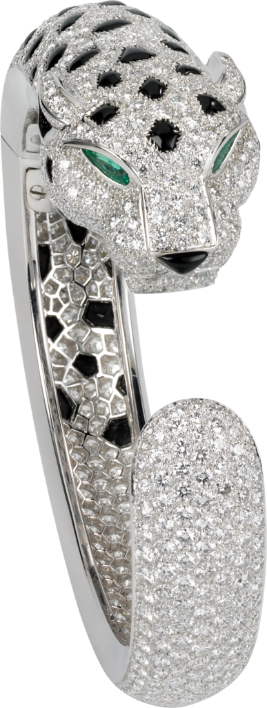 Panthère de Cartier braceletPlatinum, emeralds, onyx, diamonds