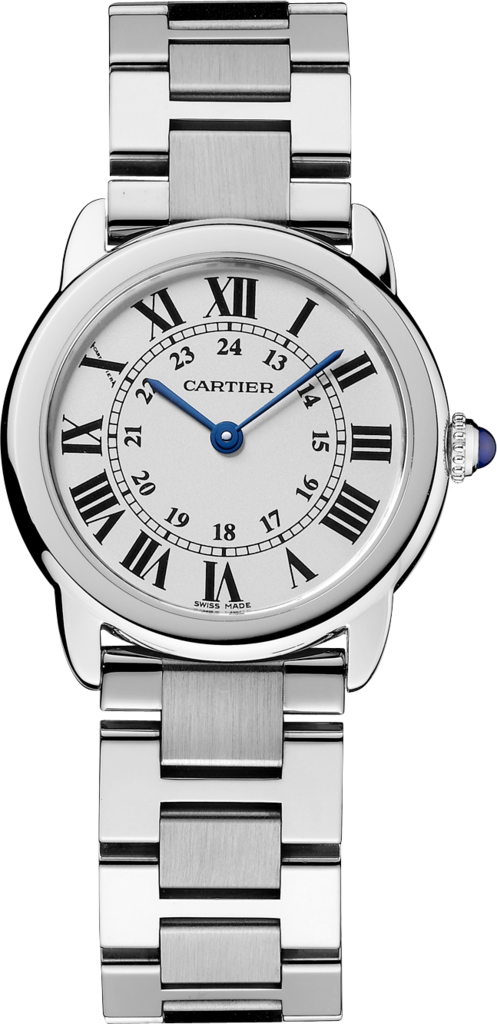 Cartier SANTOS GALBEE 24mm Quartz Moon Phase 2 Tone Watch 0.54TCW Diamond Bezel