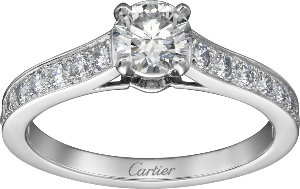 Solitaire 1895 單鑽戒指鉑金，鑽石