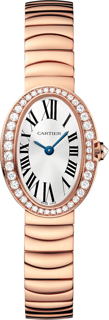 Cartier Ballon Bleu Collection 33mm Steel & 18k Rose Gold Silver Diamond Dial Automatic