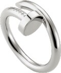 cartier ring mens white gold