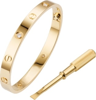 yellow gold cartier love bracelet
