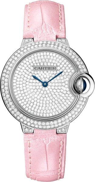 cartier white gold watch with diamonds