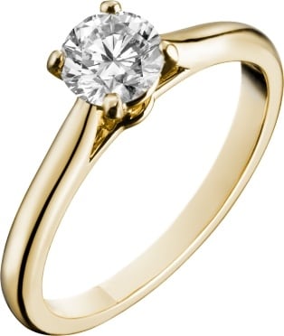 cartier 1895 solitaire ring yellow gold diamond price