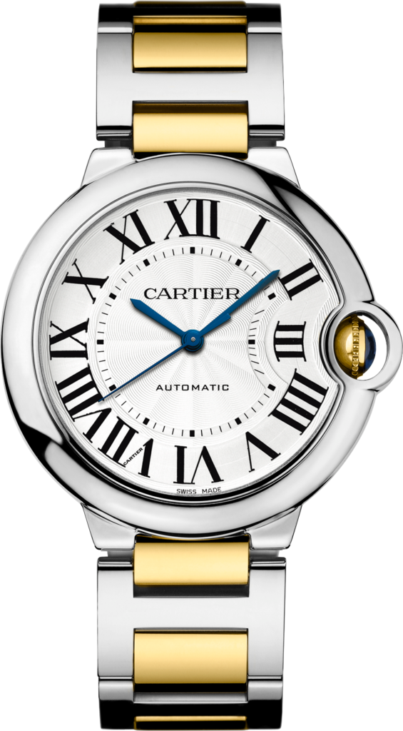 Ballon Bleu de Cartier 腕錶36毫米，自動上鏈機械機芯，18K黃金，精鋼