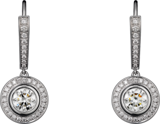 Cartier d'Amour 耳環 18K白色黃金，鑽石