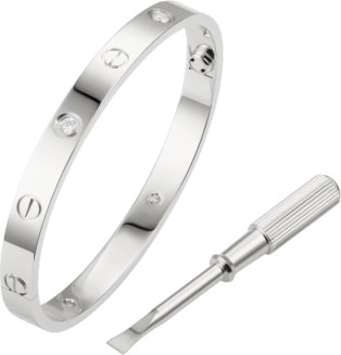 CRB6035817 - LOVE bracelet, 4 diamonds 