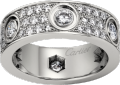<span class='lovefont'>A </span> 戒指，鋪鑲鑽石 18K白色黃金，鑽石