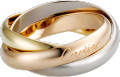 Trinity ring, classic White gold, yellow gold, rose gold