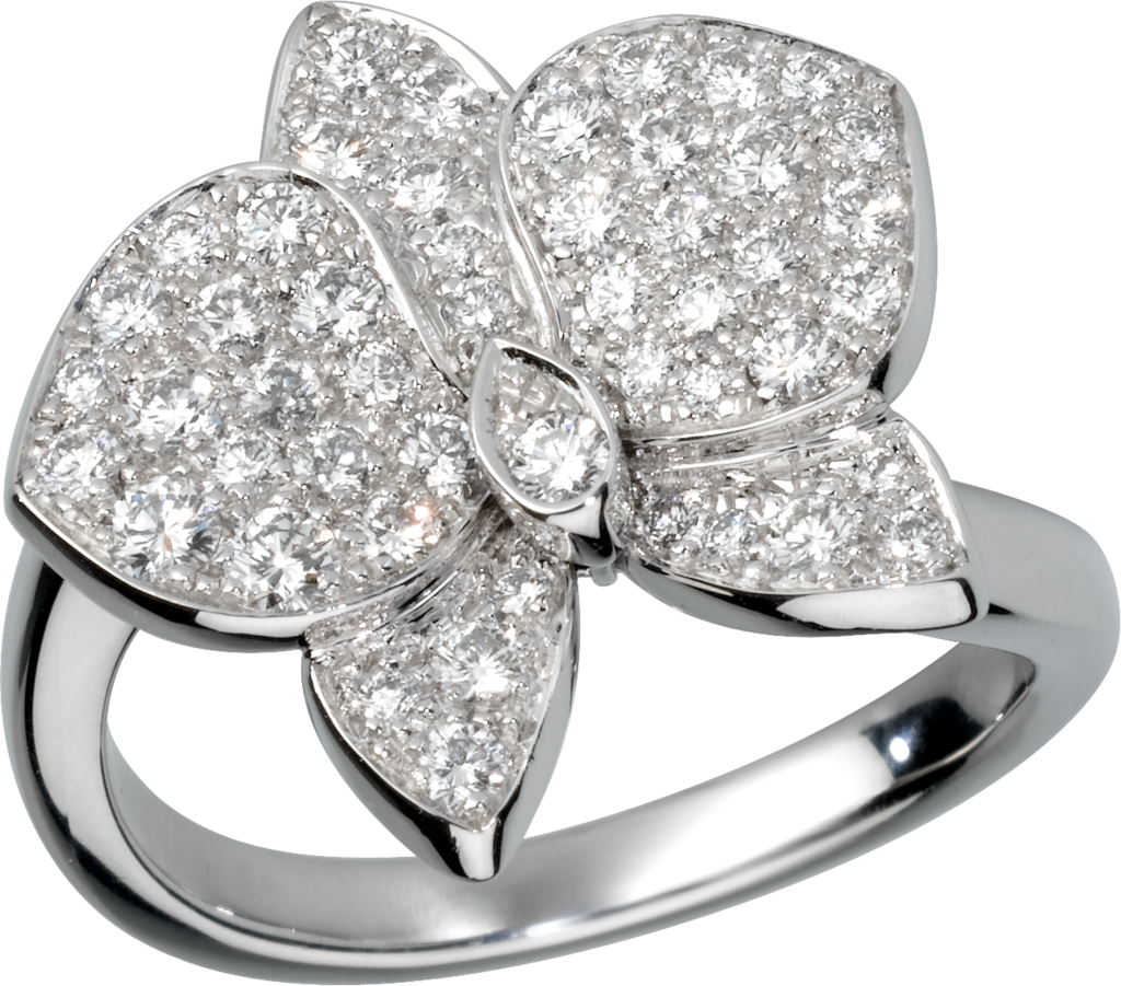 cartier ring white gold diamond