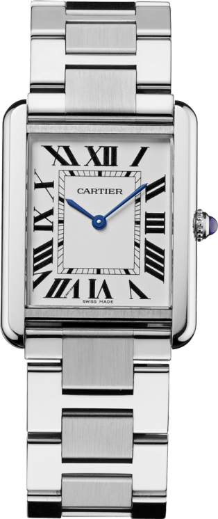 cartier men's stainless steel watch
