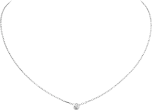 Diamants Légers 項鏈，大型款 18K白色黃金，鑽石