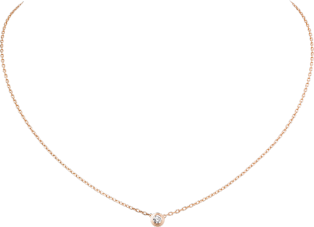 Cartier d'Amour 項鏈，大型款 18K玫瑰金，鑽石