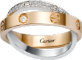 <span class='lovefont'>A </span> 戒指，鋪鑲鑽石 18K玫瑰金，18K白色黃金，鑽石