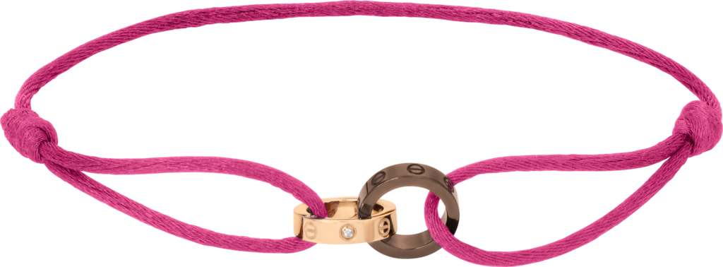 Love 手鐲18K玫瑰金，陶瓷，鑽石