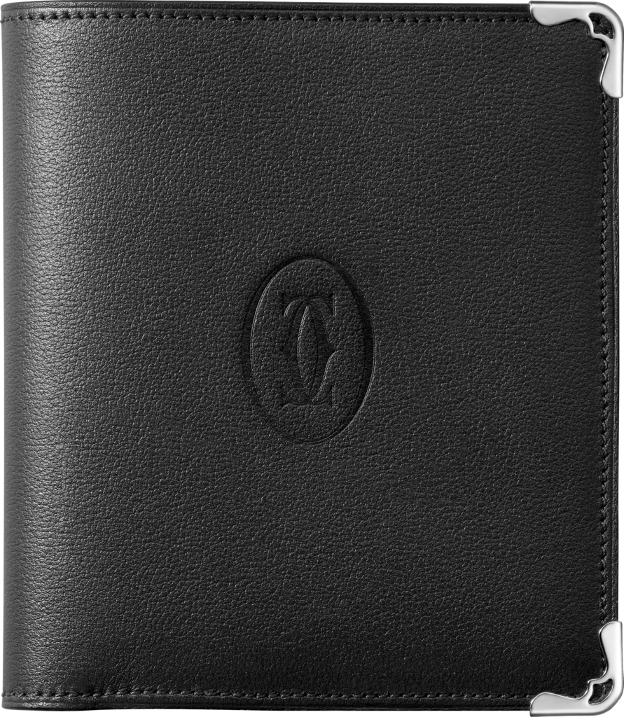 Multiple Wallet, Must de CartierBlack calfskin, stainless steel finish