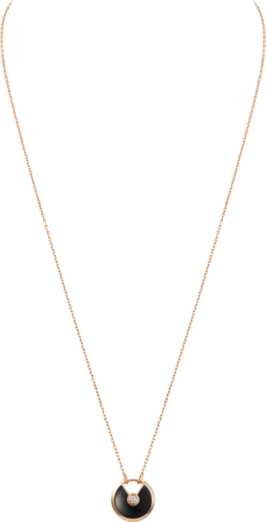 Amulette de Cartier necklace, small modelRose gold, onyx, diamond