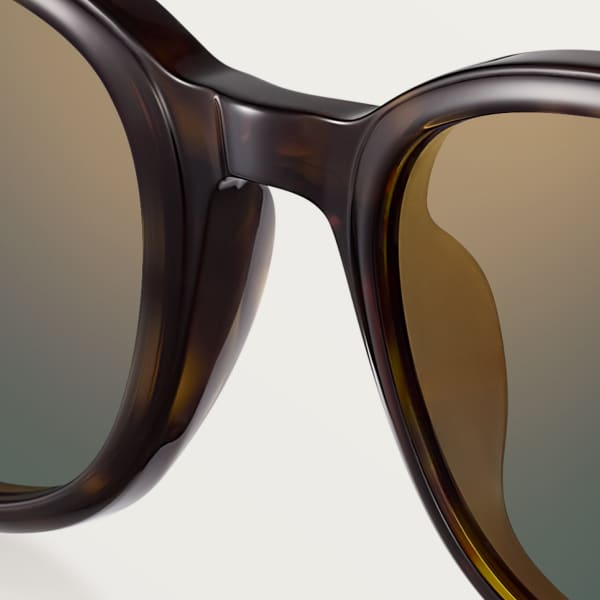 Première de Cartier 太陽眼鏡 玳瑁效果複合材質，綠色鏡片