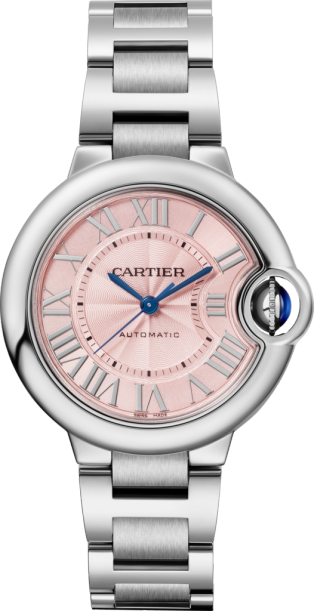 cartier ballon bleu 33mm ladies steel bracelet watch