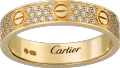 <span class='lovefont'>A </span> 結婚戒指，鋪鑲鑽石 18K黃金，鑽石