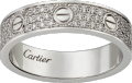 <span class='lovefont'>A </span> 結婚戒指，鋪鑲鑽石 18K白色黃金，鑽石