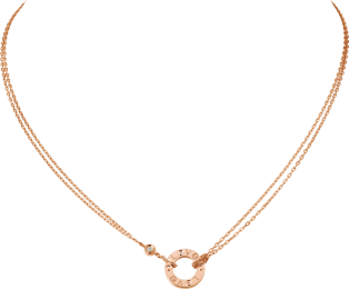 <span class='lovefont'>A </span> necklace, 2 diamonds Rose gold, diamonds