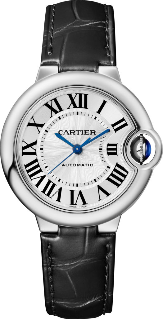 Ballon Bleu de Cartier 腕錶33毫米，精鋼，皮革