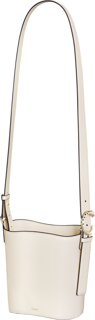 手袋，迷你款，Panthère C de Cartier 鹽白色粒面小牛皮，金色飾面