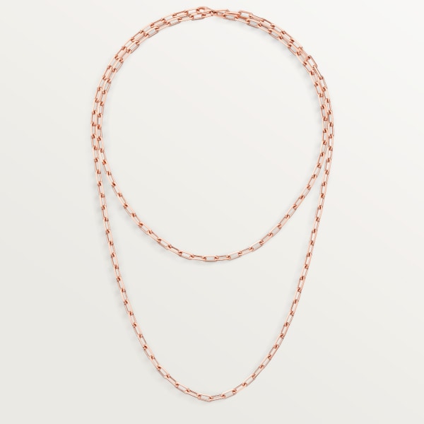 Santos de Cartier long necklace, chain, small model Rose gold