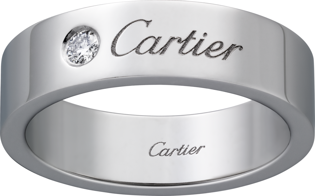 C de Cartier 結婚戒指鉑金，鑽石
