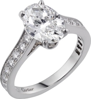 cartier oval diamond ring