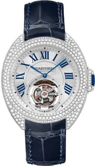cartier white leather watch