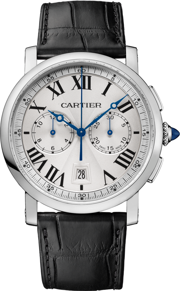 Rotonde de Cartier 計時碼錶40毫米，自動上鏈機械機芯，精鋼，皮革