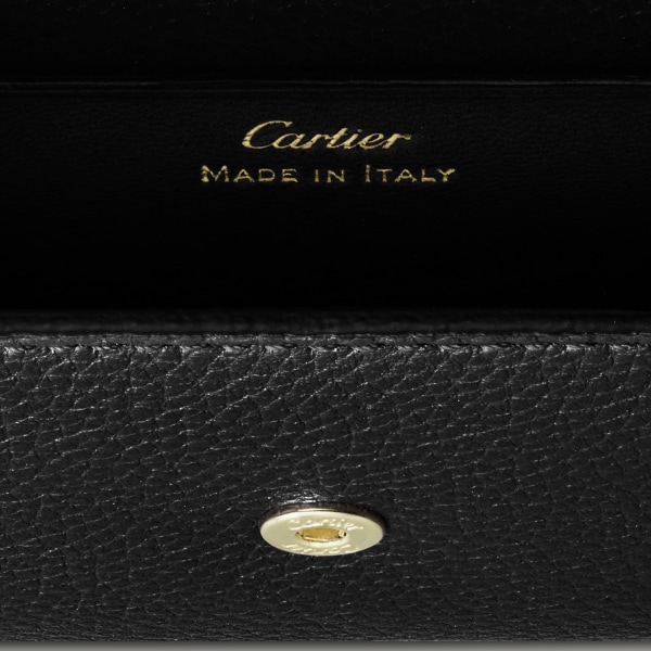 Panthère de Cartier 銀包手袋 黑色小牛皮，金色飾面