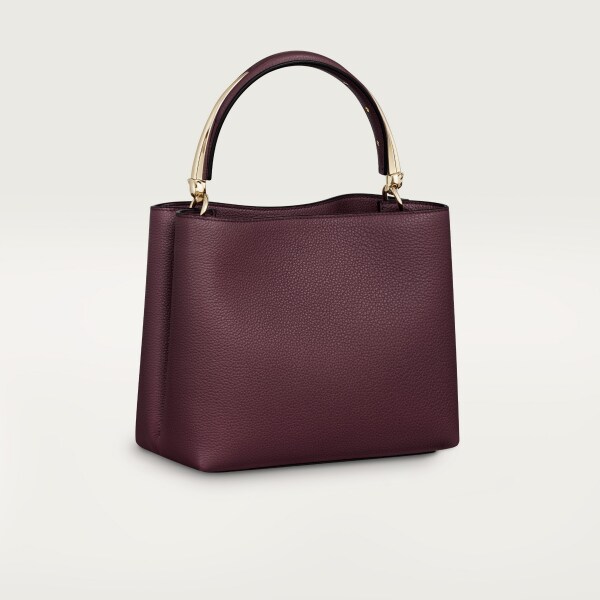 手袋，小型款，Panthère Double de Cartier 紫紅色粒面小牛皮