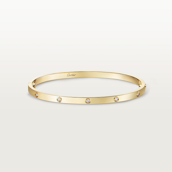 Love bracelet, small model, 10 diamonds Yellow gold, diamonds
